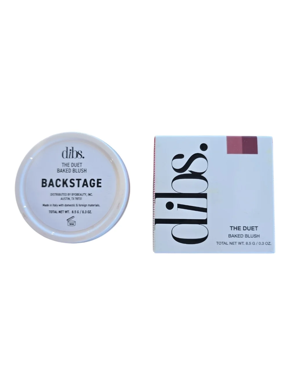 Dibs NIB Duet Baked Blush in Backstage Two Shades